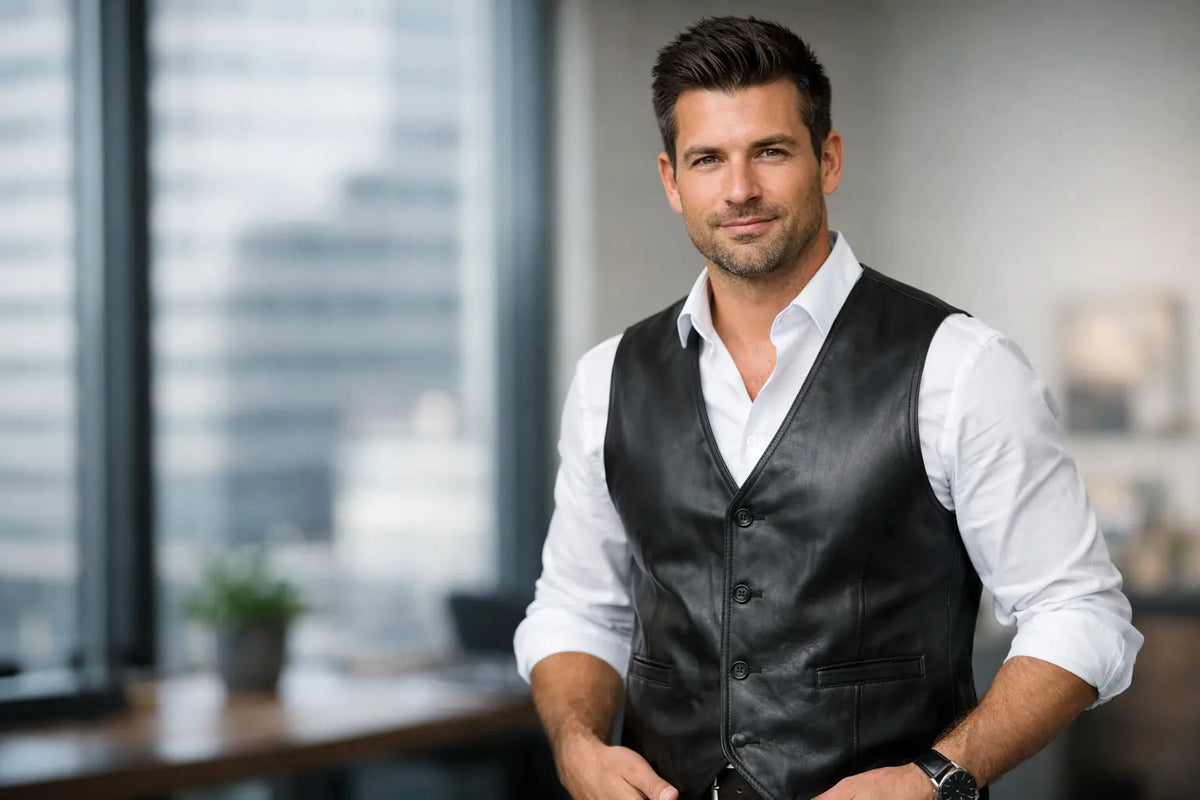 How to Wear a Leather Vest With Confidence