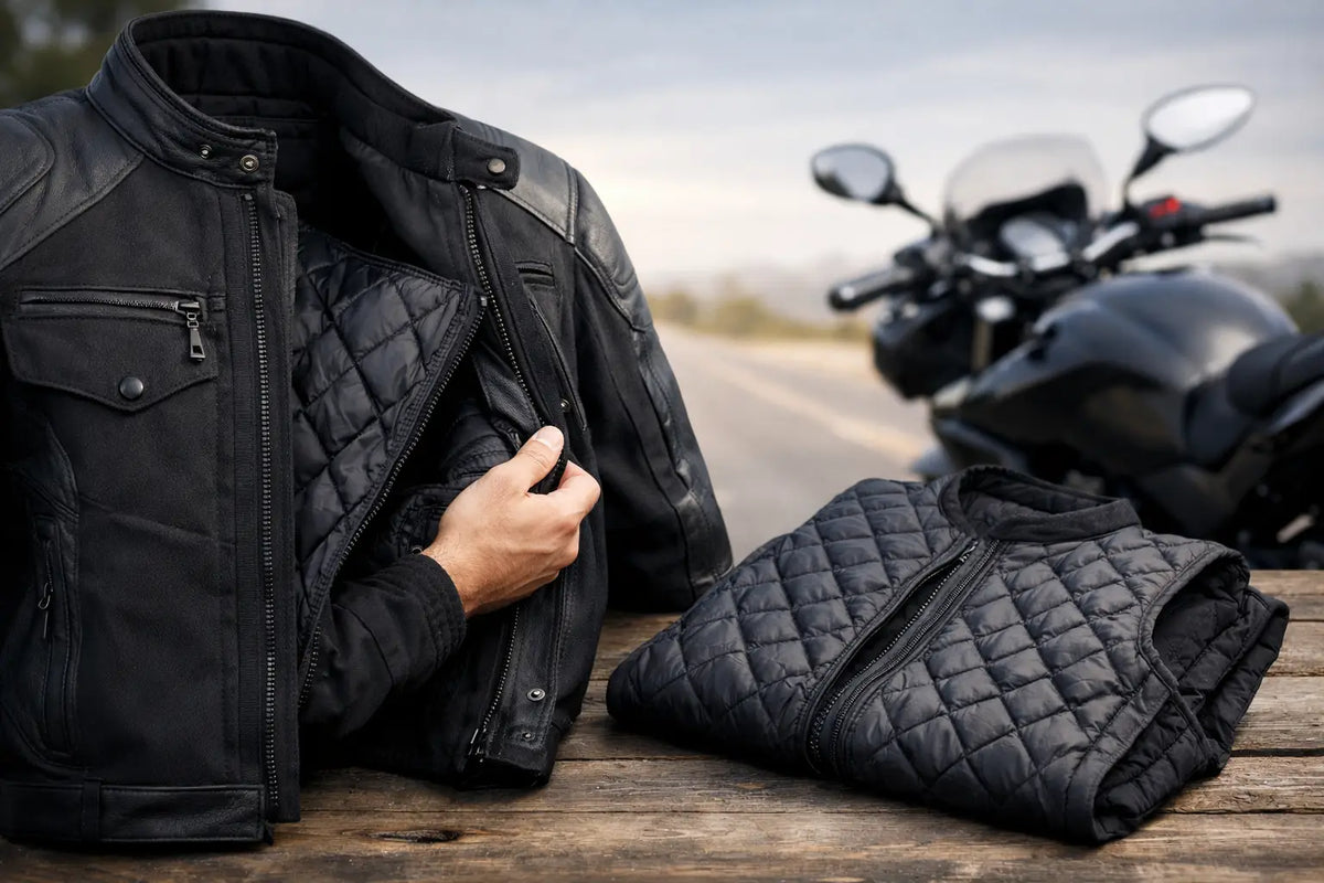 Motorcycle Jacket With Removable Liner
