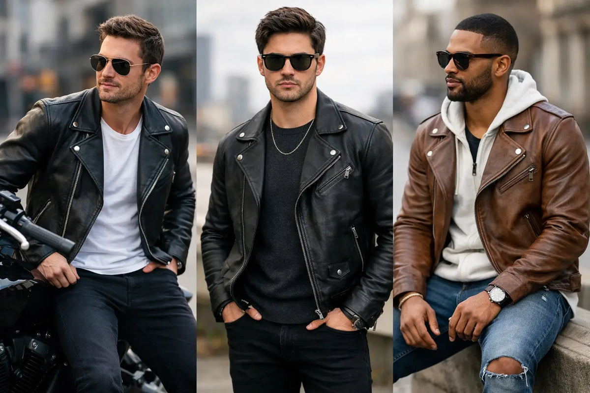 10 Biker Jacket Outfit Examples Men Can Wear