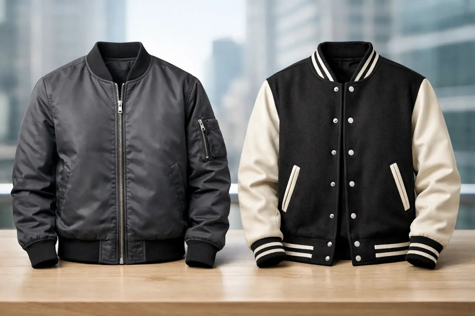Bomber Jacket vs Varsity Jacket