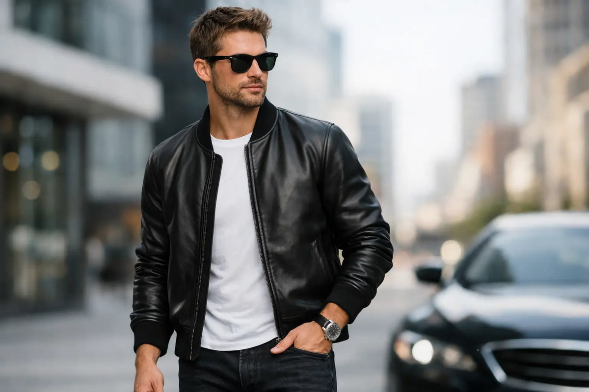 How to Style Leather Bomber Jacket Right