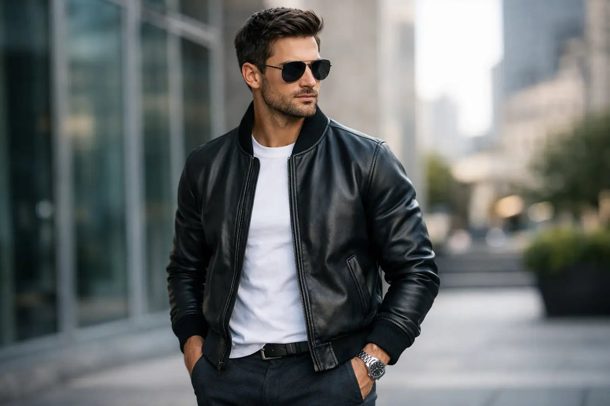 Mens Leather Bomber Styling That Looks Sharp