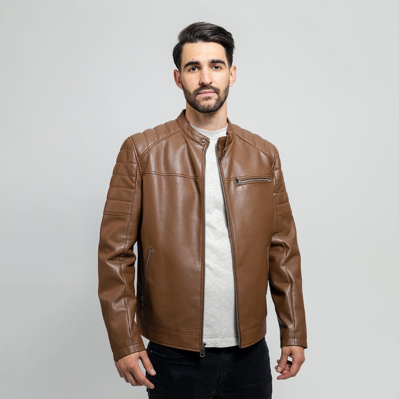 Dustin Men's Vegan Faux Leather Jacket image 0