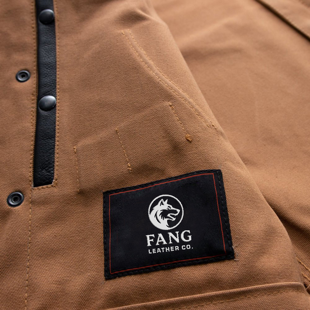 Hunt Club Motorcycle Leather Canvas Vest image 3