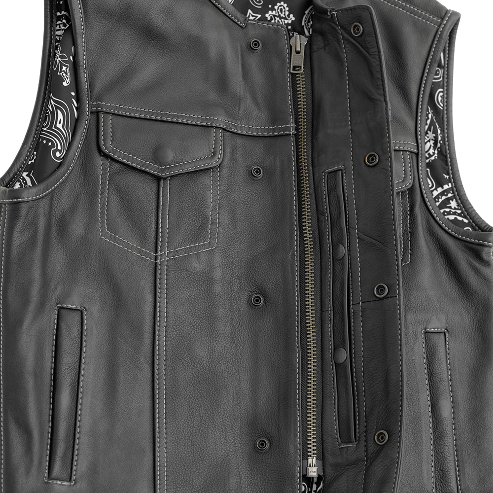 Bandit Men's Leather Motorcycle Vest image 2