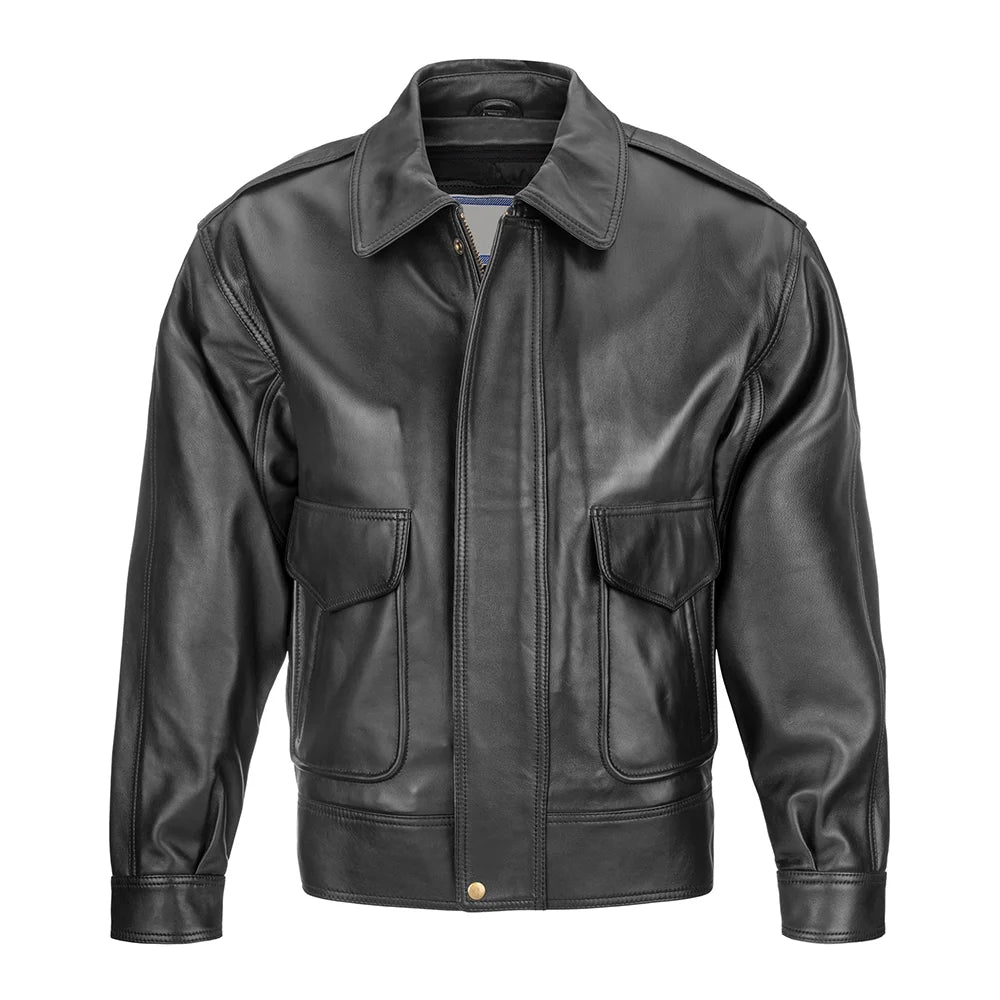Leather Bomber Jacket image 0