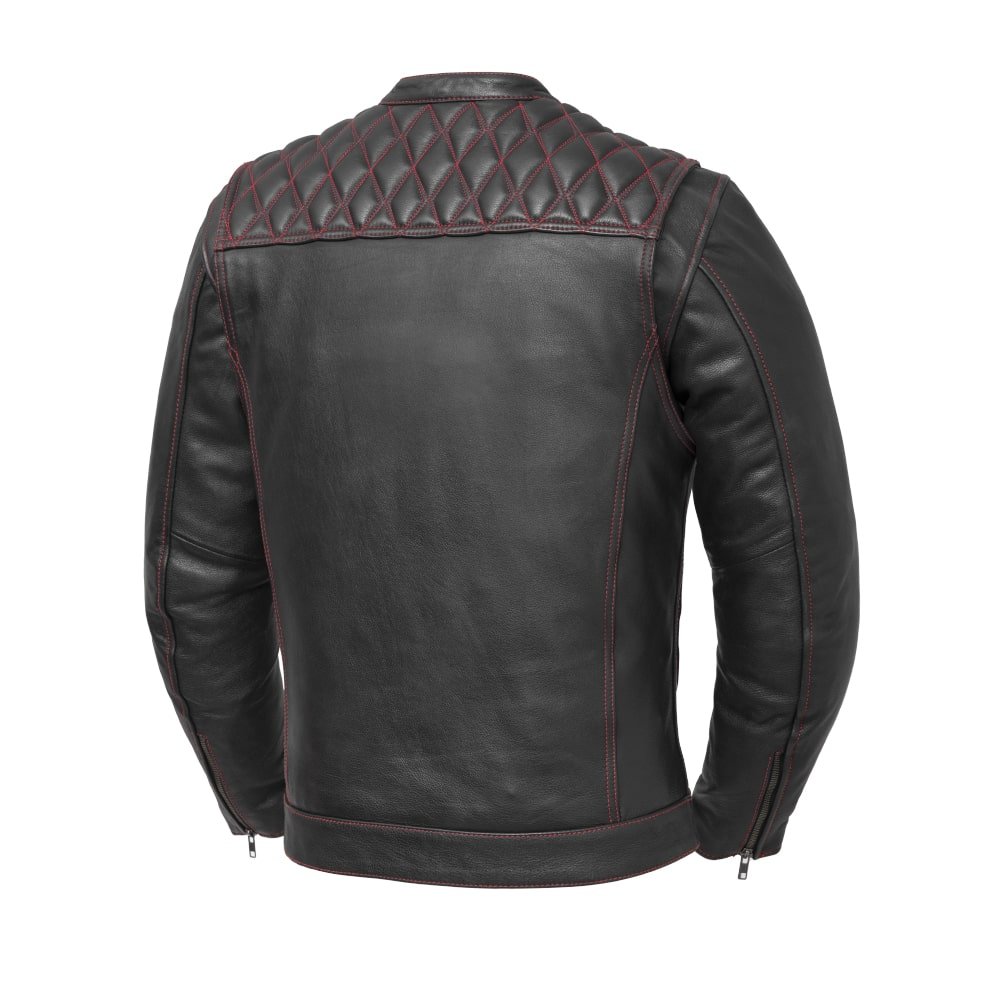 Cinder Men's Cafe Style Leather Jacket image 1