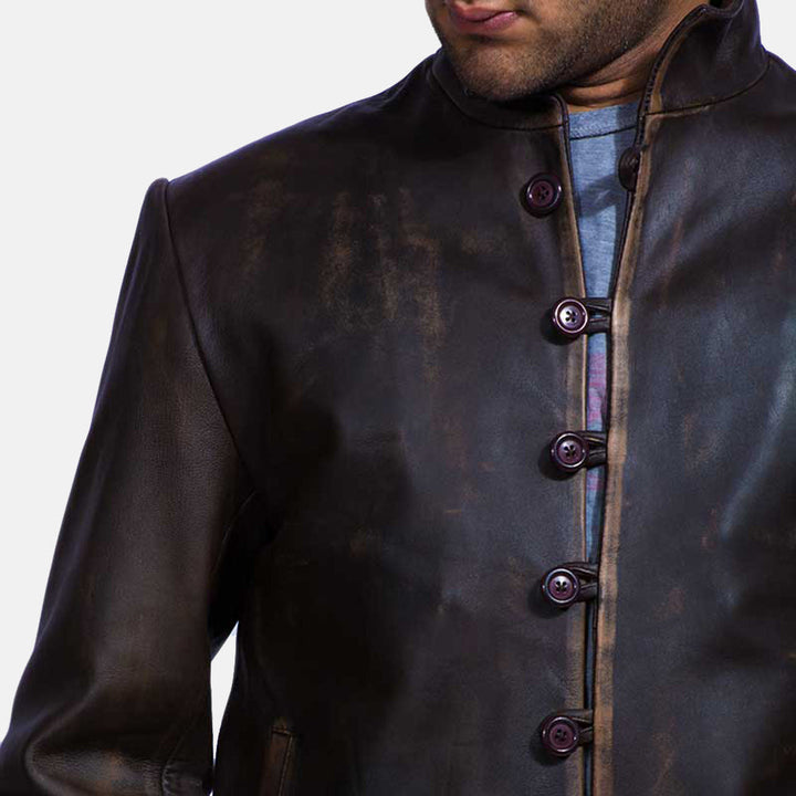 Drakeshire Brown Leather Jacket image 1