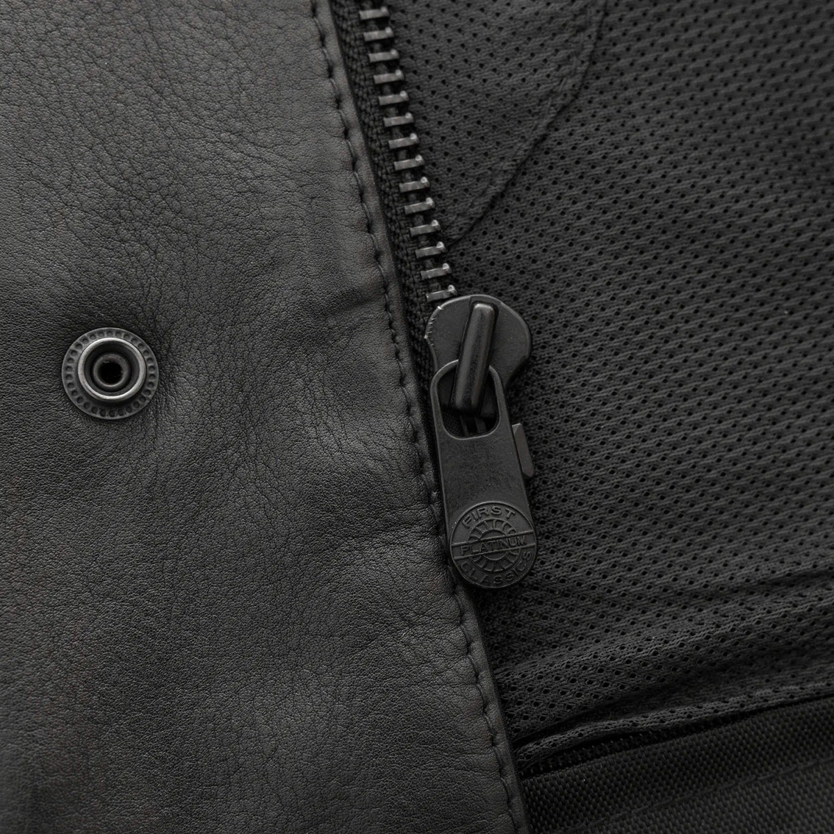 Highside Men's Motorcycle Leather Vest image 3