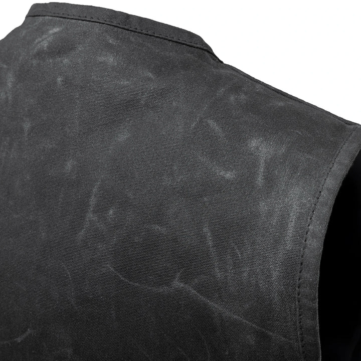 Lowside - Waxed Men's Motorcycle Canvas Vest image 3