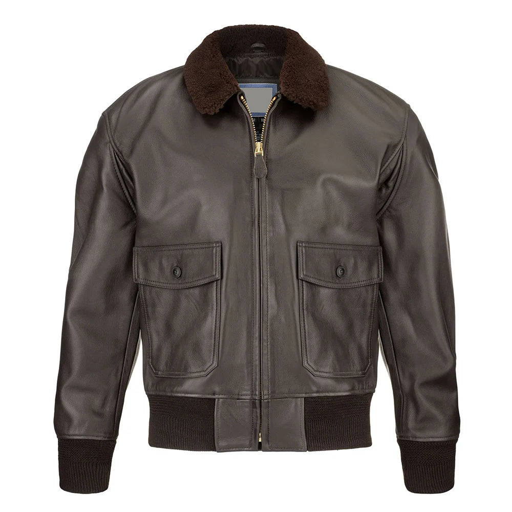 Leather Bomber Jacket image 0