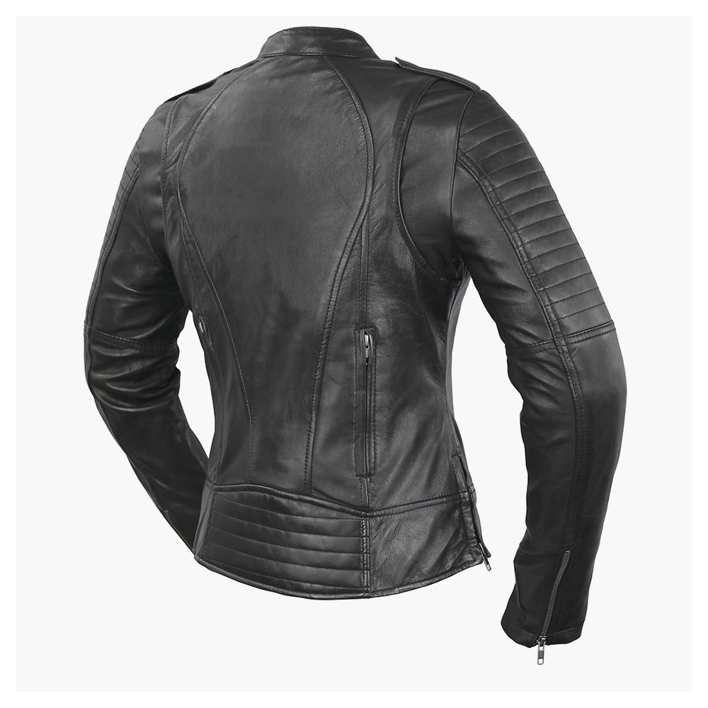 Biker - Women's Motorcycle Leather Jacket image 1