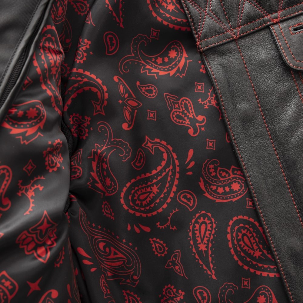 Cinder Men's Cafe Style Leather Jacket image 3