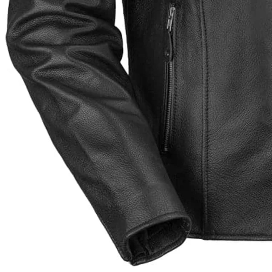 Ace Men's Leather Motorcycle Jacket image 5