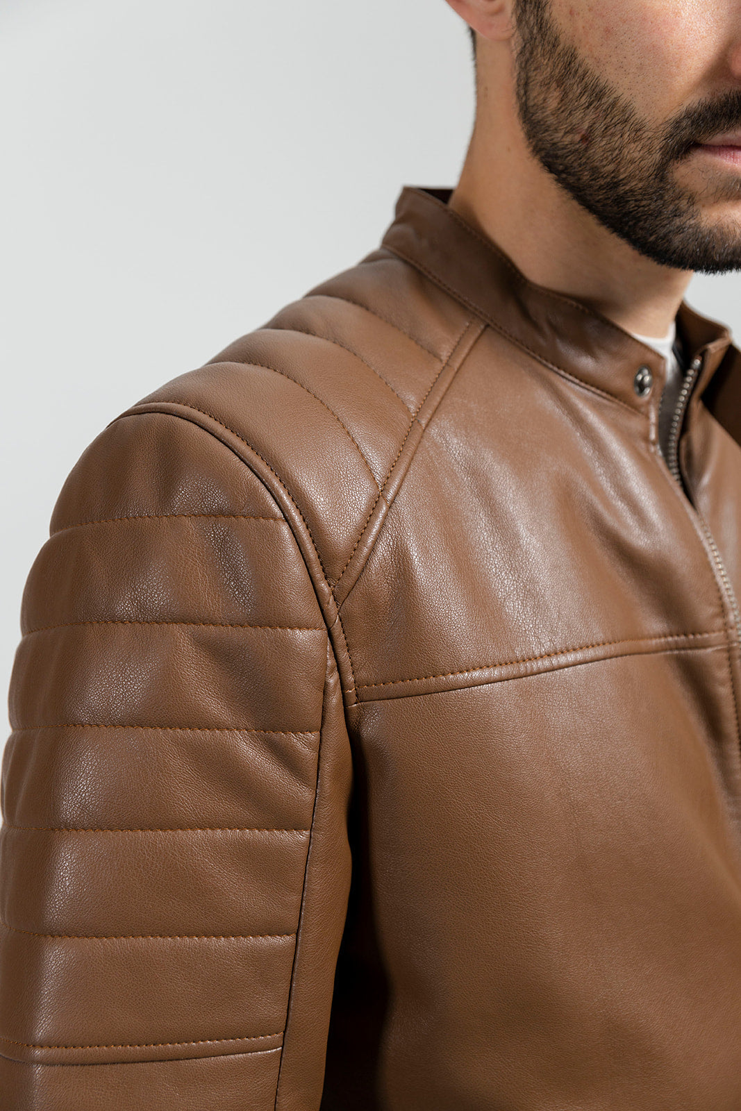 Dustin Men's Vegan Faux Leather Jacket image 2