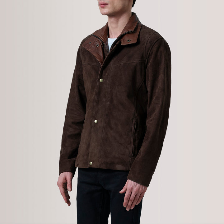 Henrik Brown Suede Cafe Racer image 0