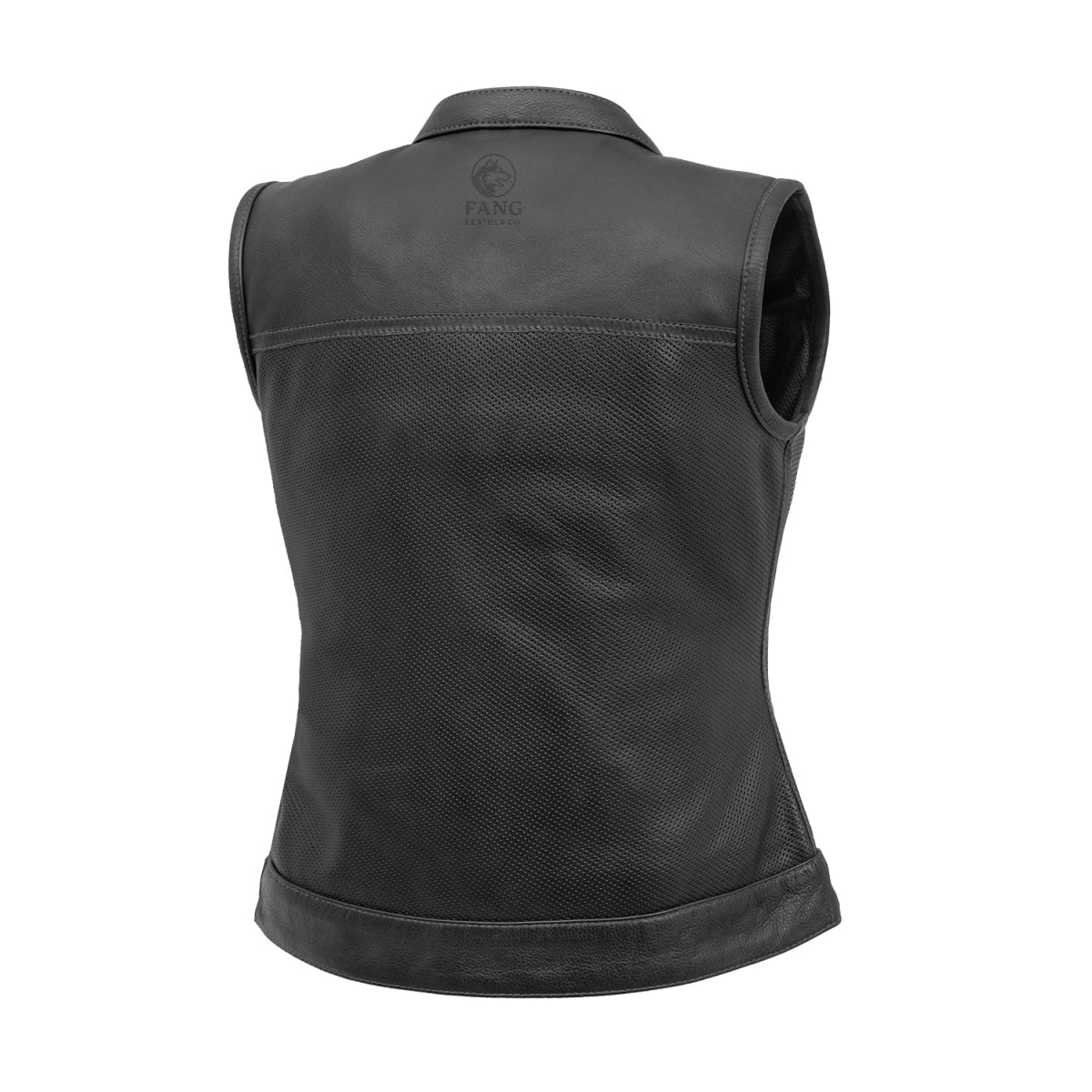 Jessica Perforated Women's Motorcycle Leather Vest image 1