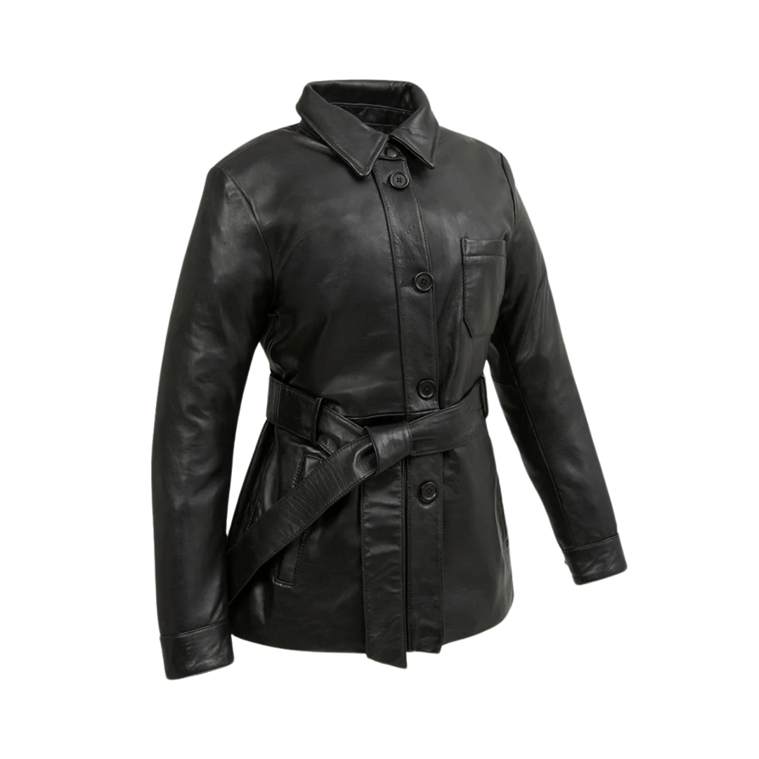 Janely Womens Fashion Leather Jacket image 3
