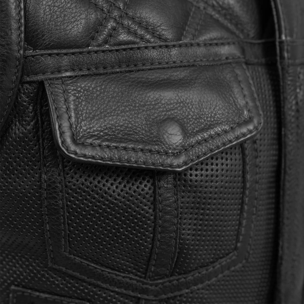 Bonnie Perforated Women's Motorcycle Leather Vest image 3