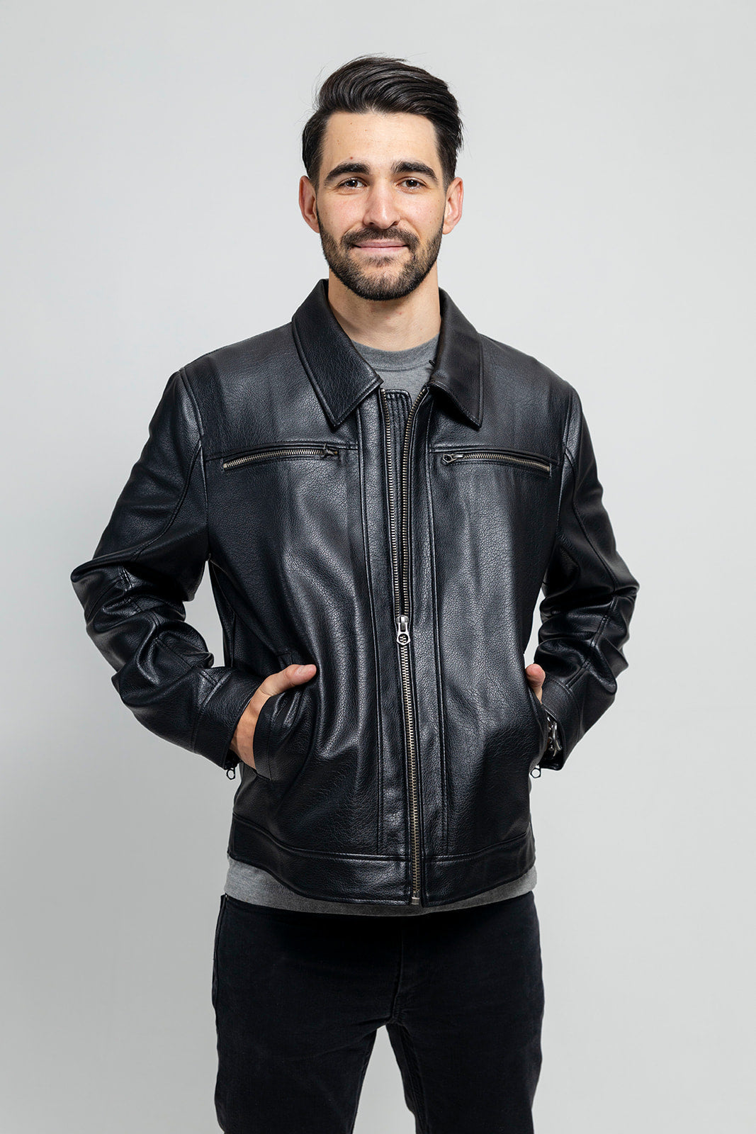 Conner Men's Vegan Faux Leather Jacket image 3
