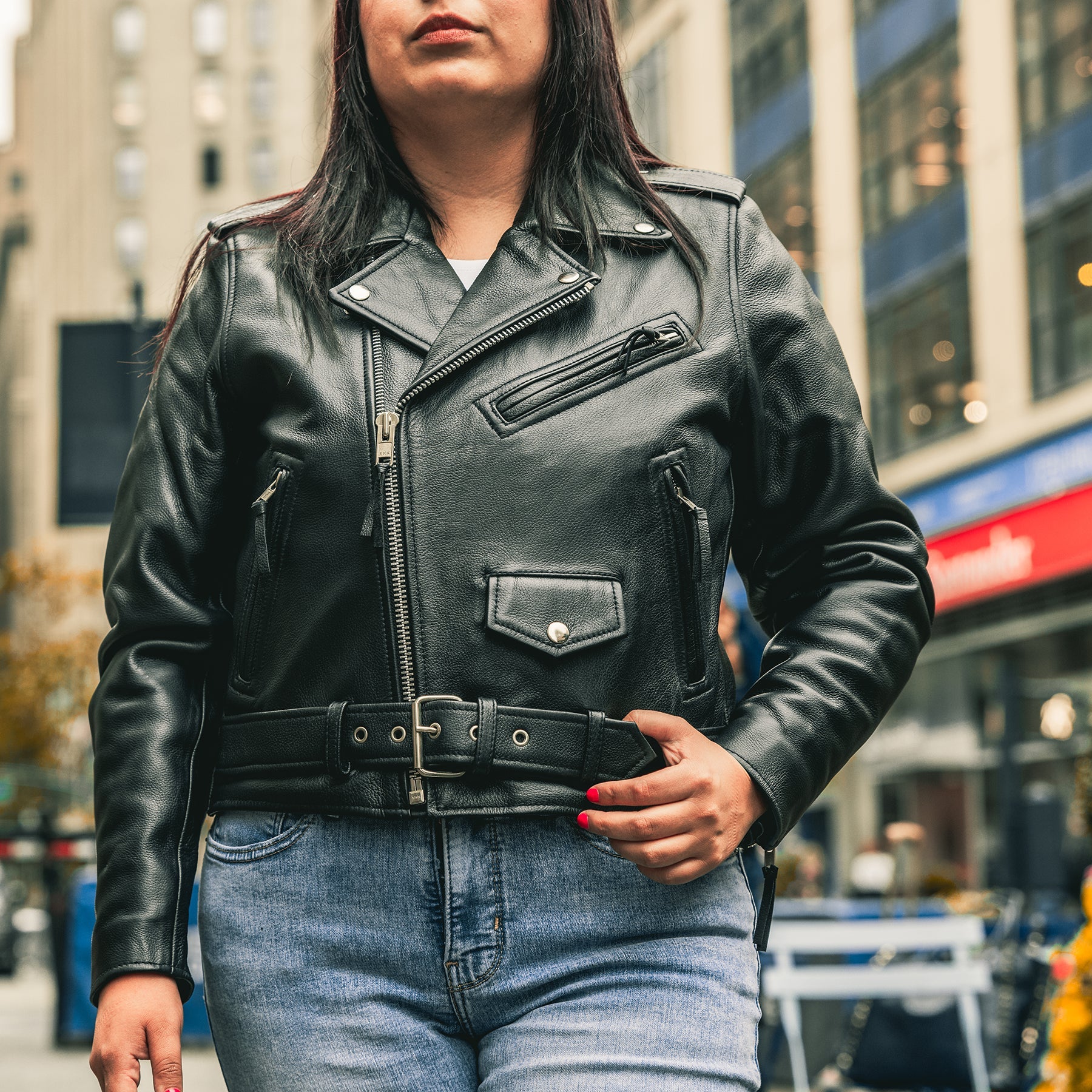Bikerlicious - Women's Motorcycle Leather Jacket image 3