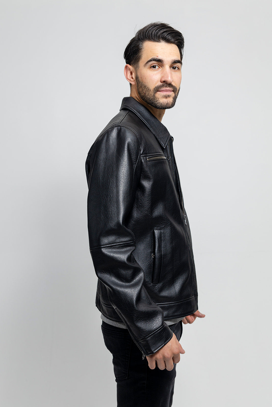 Conner Men's Vegan Faux Leather Jacket image 4