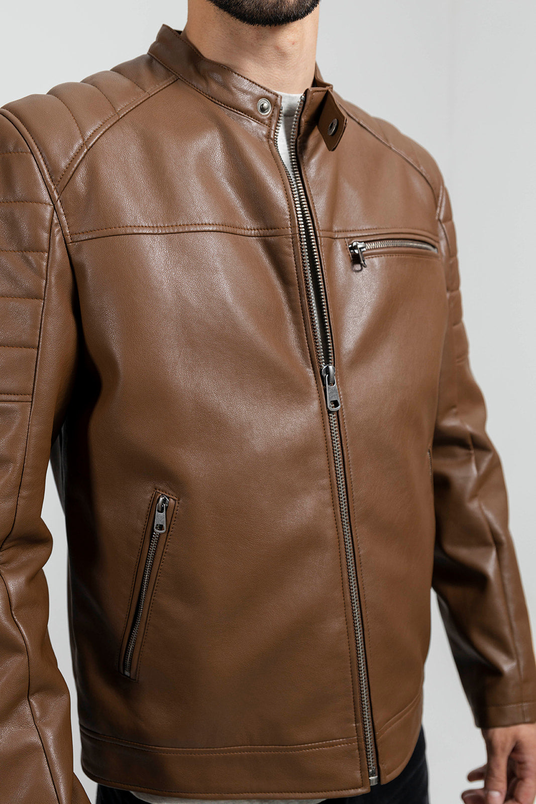 Dustin Men's Vegan Faux Leather Jacket image 3
