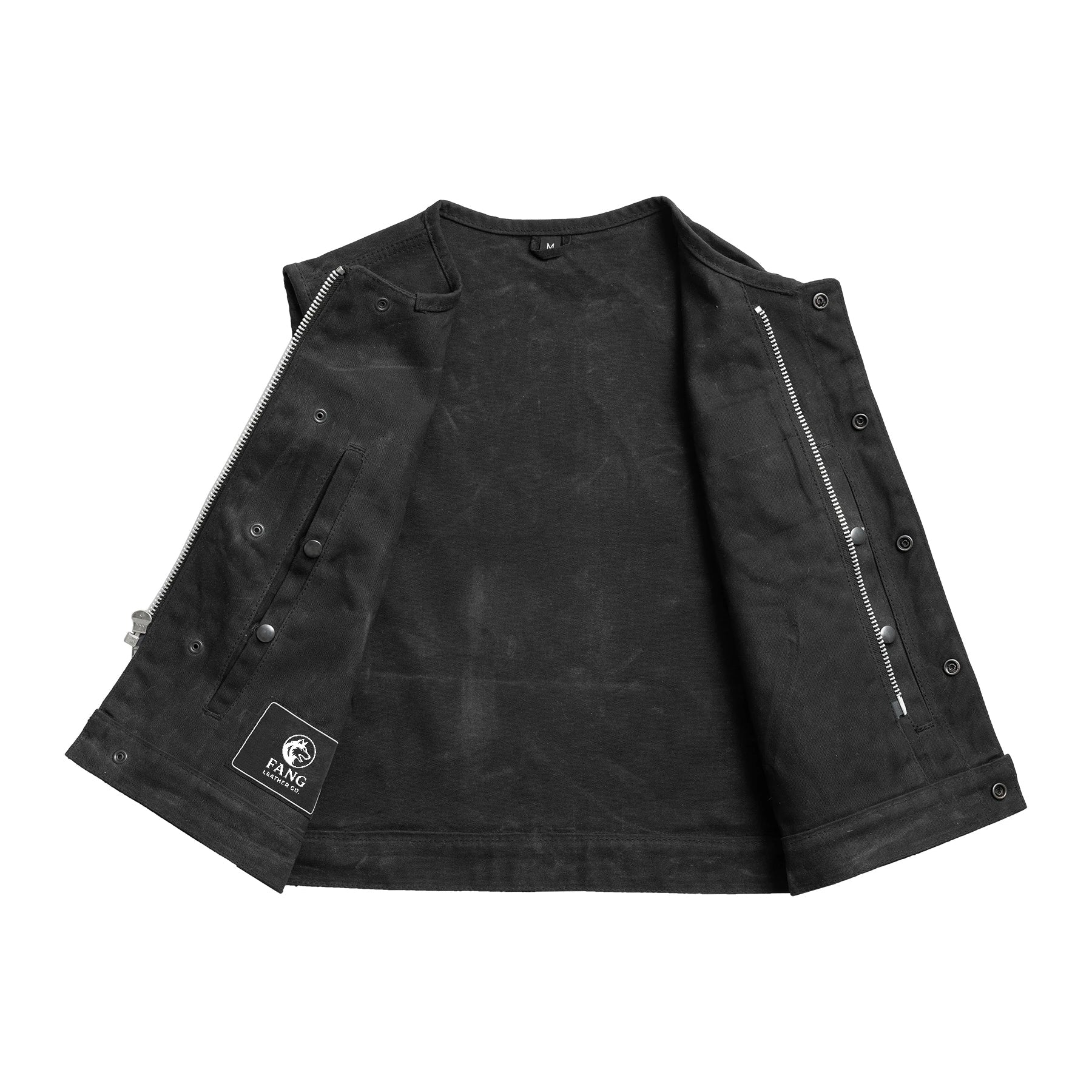 Lowside - Waxed Men's Motorcycle Canvas Vest image 2