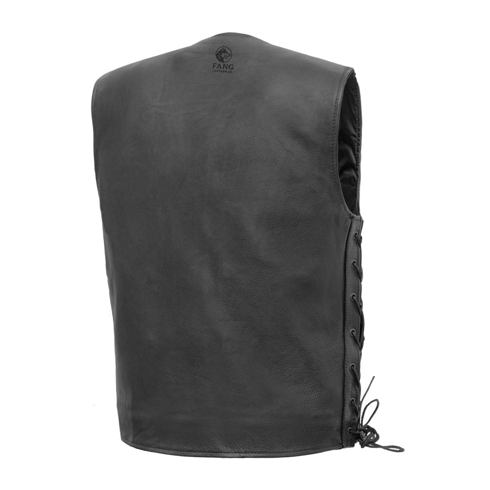 Gambler Men's Motorcycle Leather Vest image 1