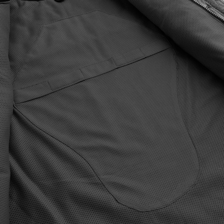 Hornet Perforated Men's Club Style Leather Vest image 2