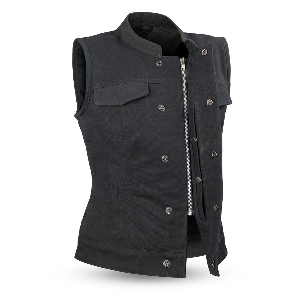 Ludlow Women's Motorcycle Canvas Vest image 4