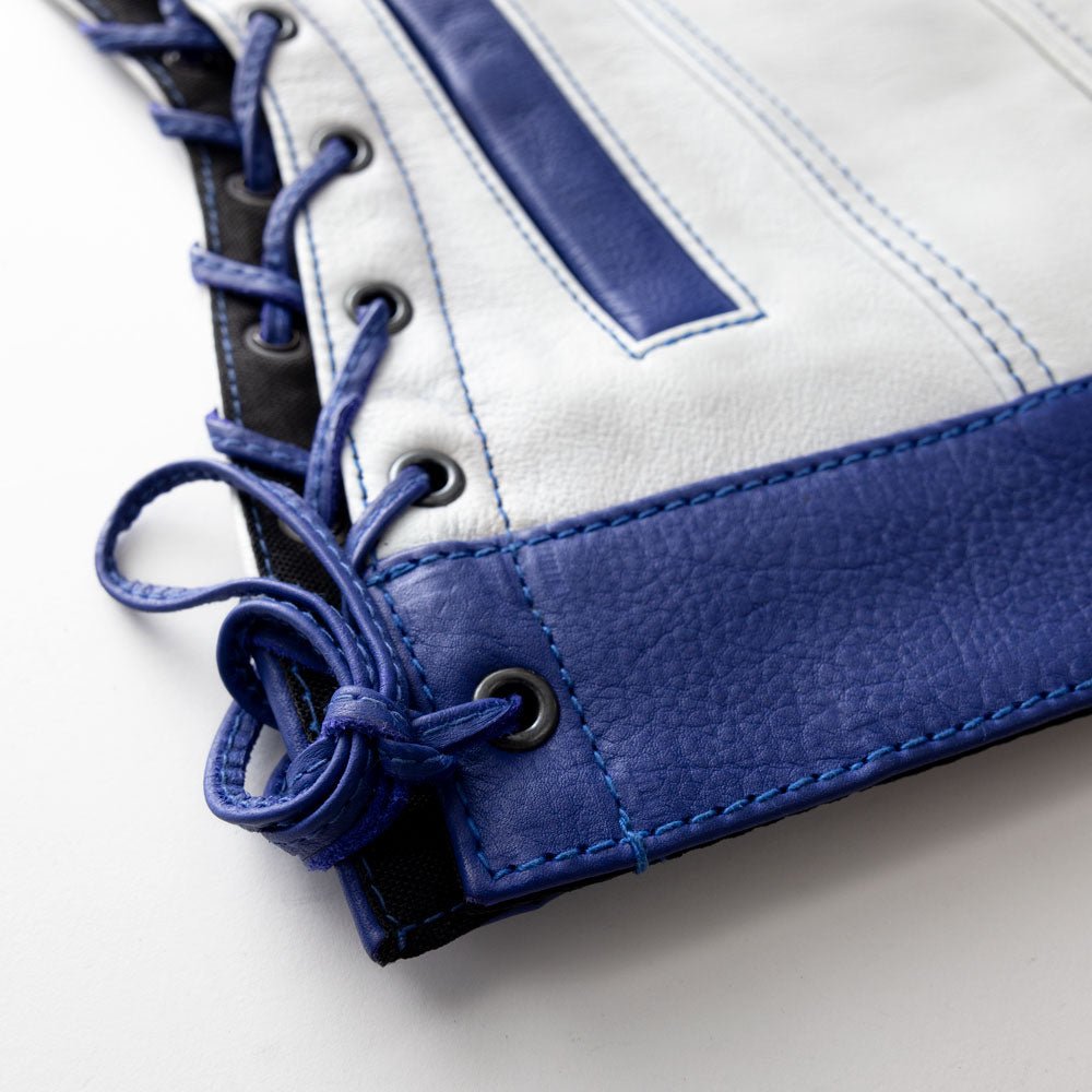 Cobalt - Women's Motorcycle Leather Vest - Limited Edition image 3