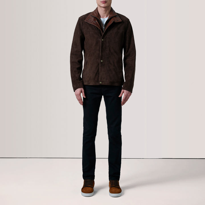 Henrik Brown Suede Cafe Racer image 3