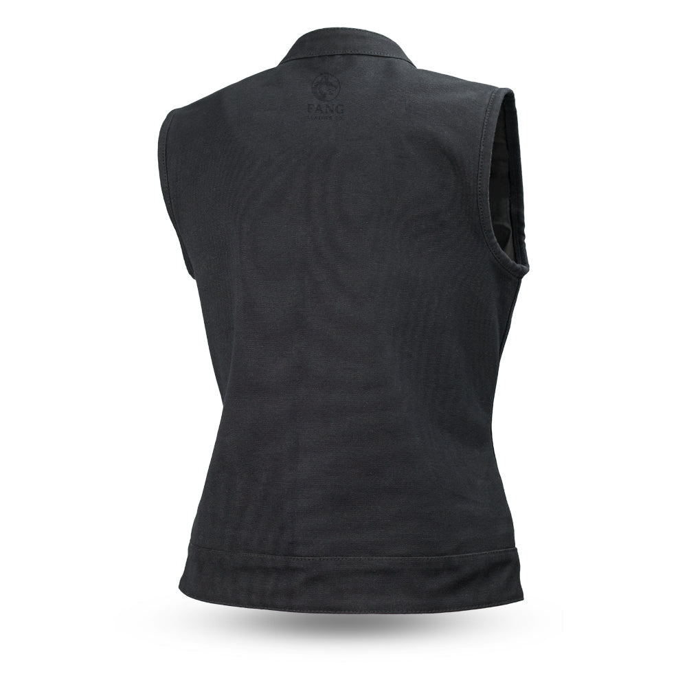 Ludlow Women's Motorcycle Canvas Vest image 1