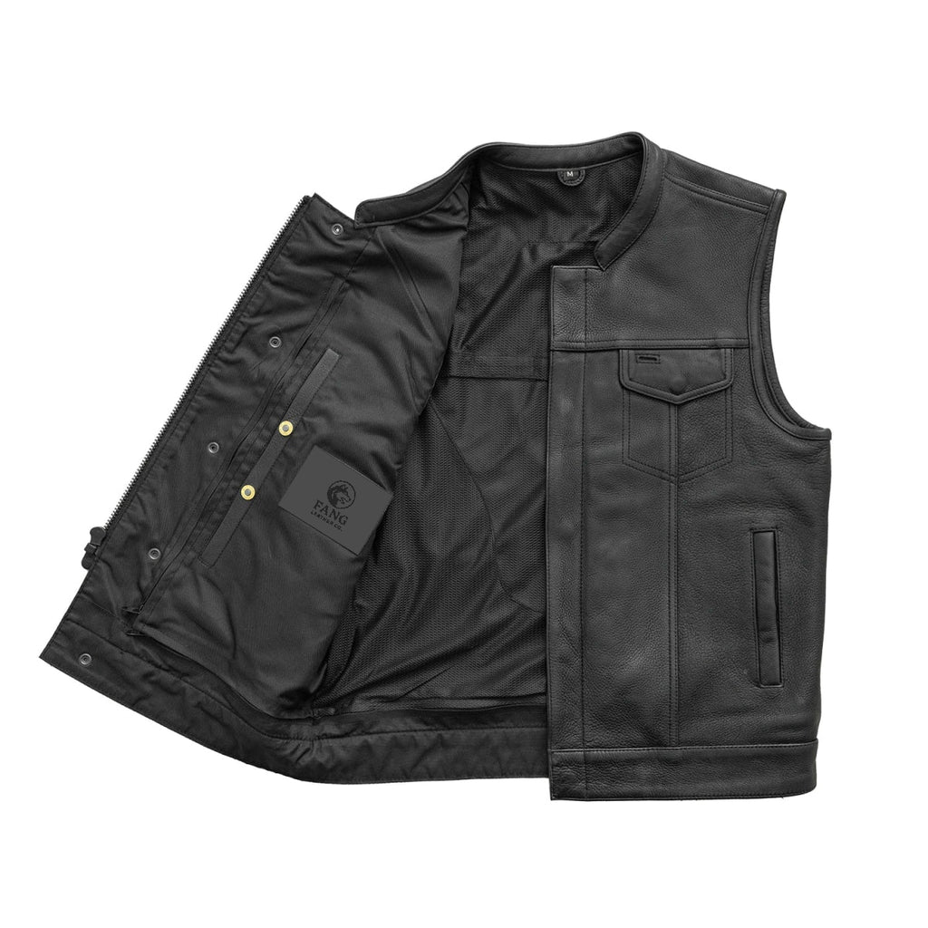 Hotshot Men's Motorcycle Leather Vest image 2