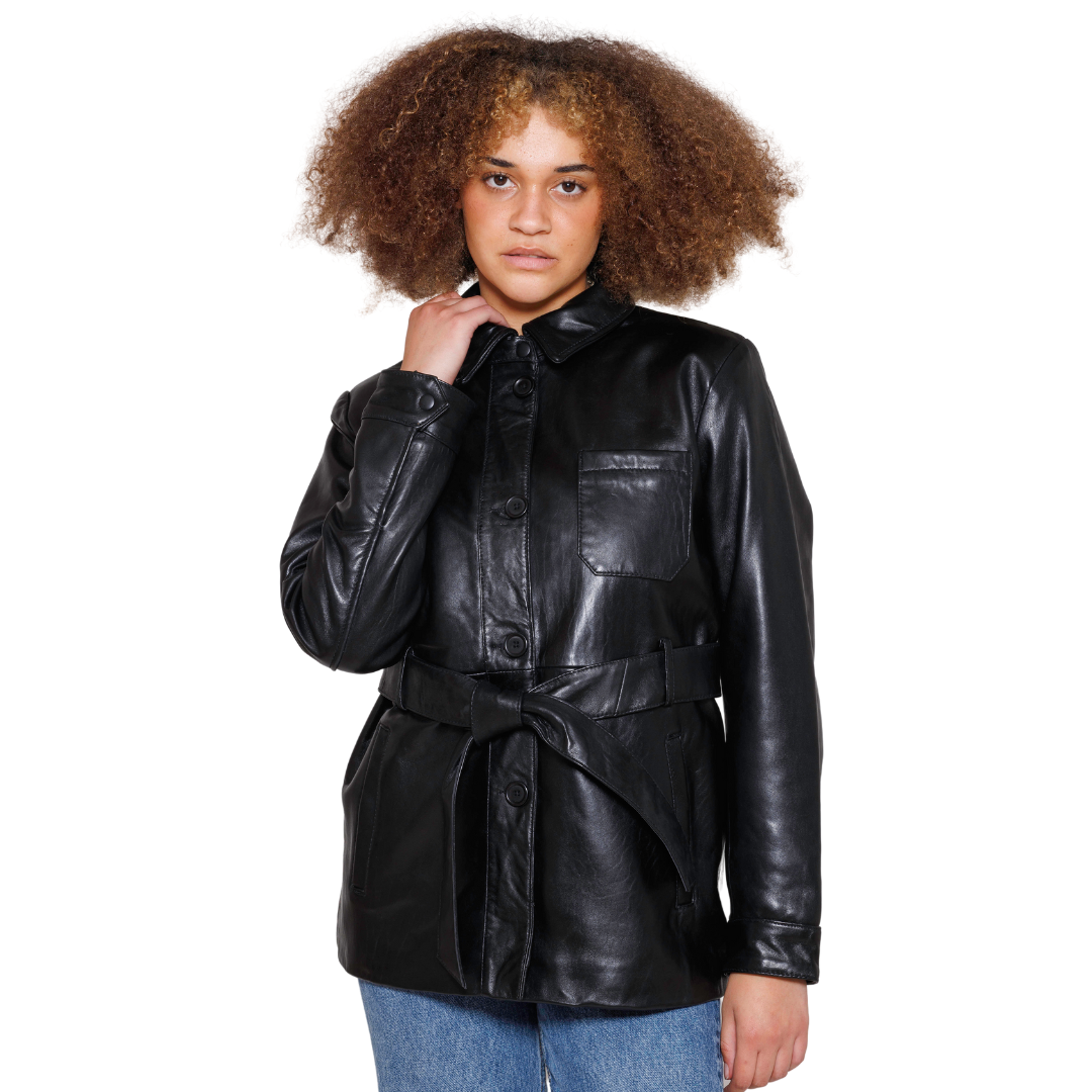 Janely Womens Fashion Leather Jacket image 0