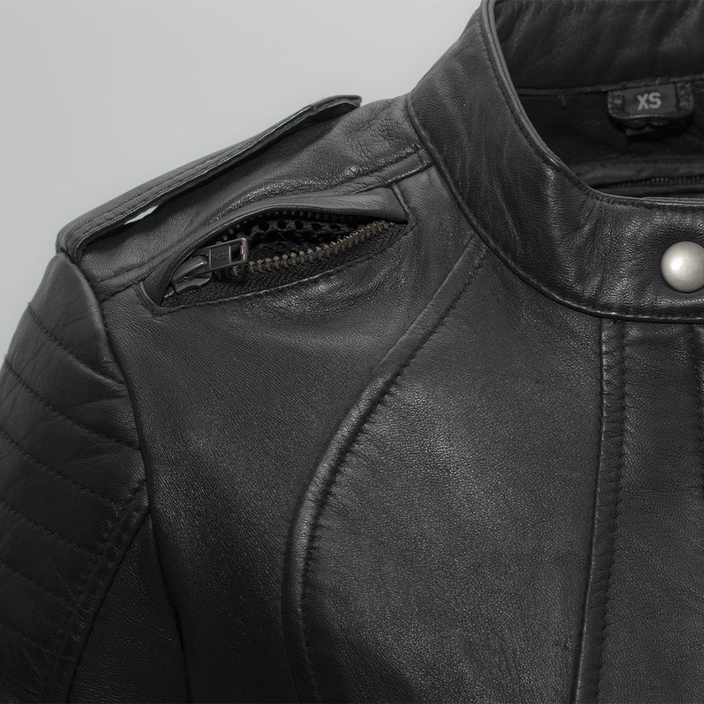 Biker - Women's Motorcycle Leather Jacket image 3
