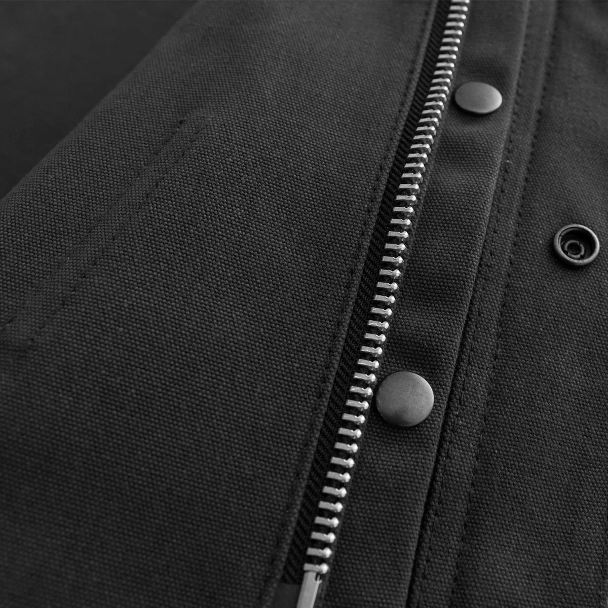 Lowside Black Men's Motorcycle Canvas Vest image 1