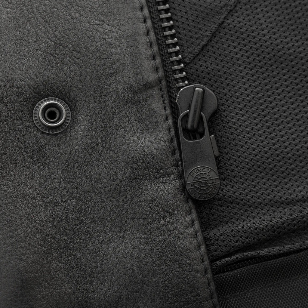 Hotshot Men's Motorcycle Leather Vest image 3