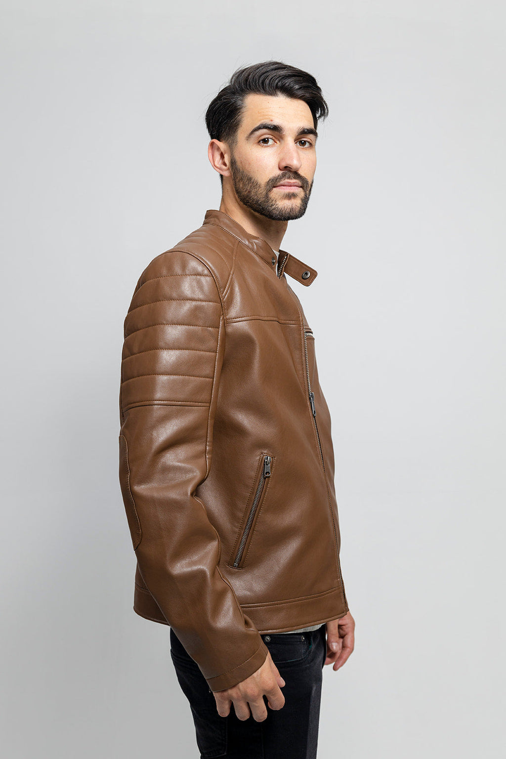 Dustin Men's Vegan Faux Leather Jacket image 5