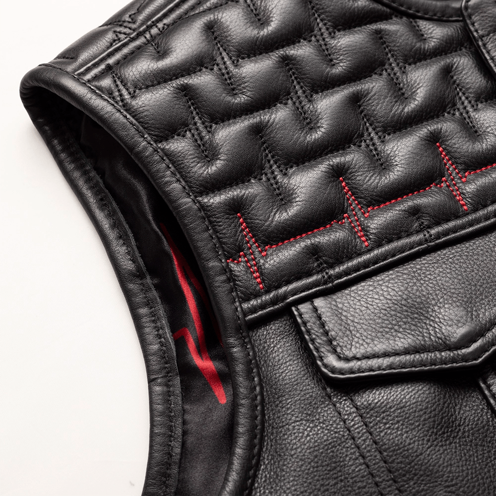 EKG Men's Leather Motorcycle Vest (Limited Edition) image 3