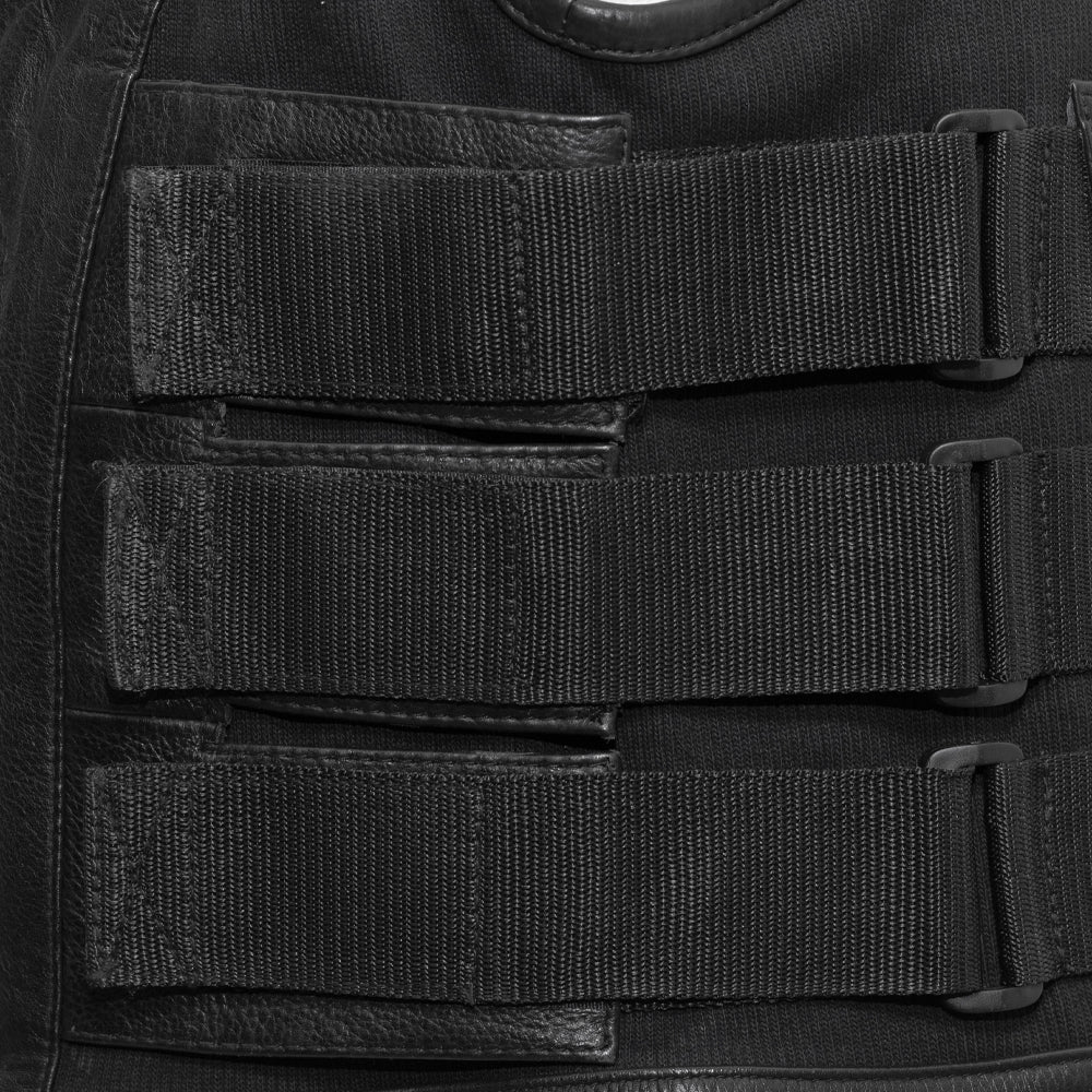Commando Men's Leather Swat Style Motorcycle Vest image 2