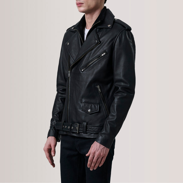 Kole Black Leather Double Rider Jacket image 1