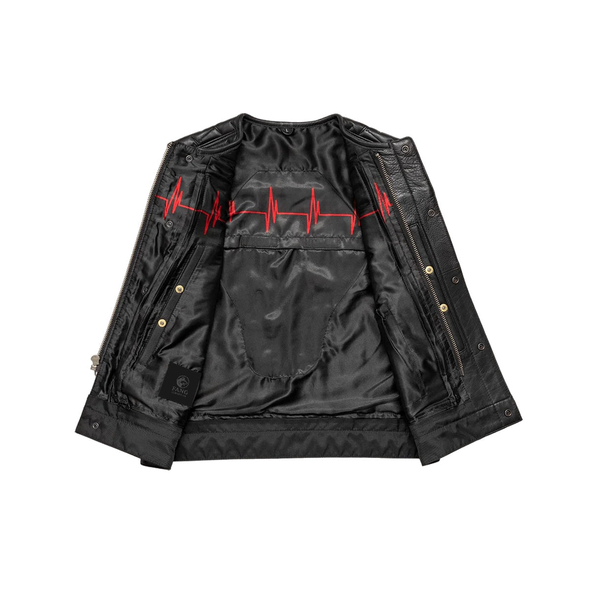 EKG Men's Leather Motorcycle Vest (Limited Edition) image 2
