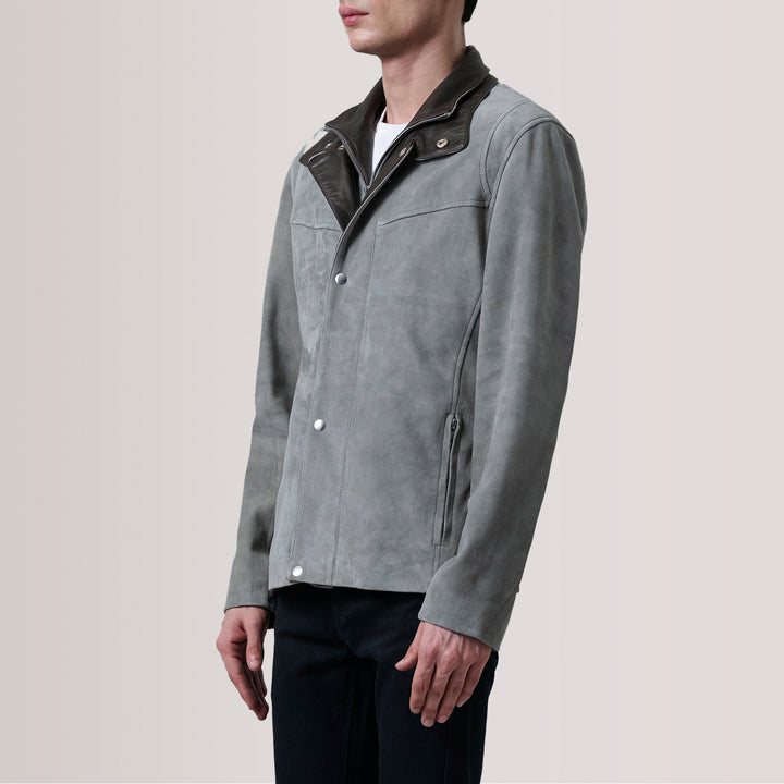 Henrik Grey Suede Cafe Racer image 2