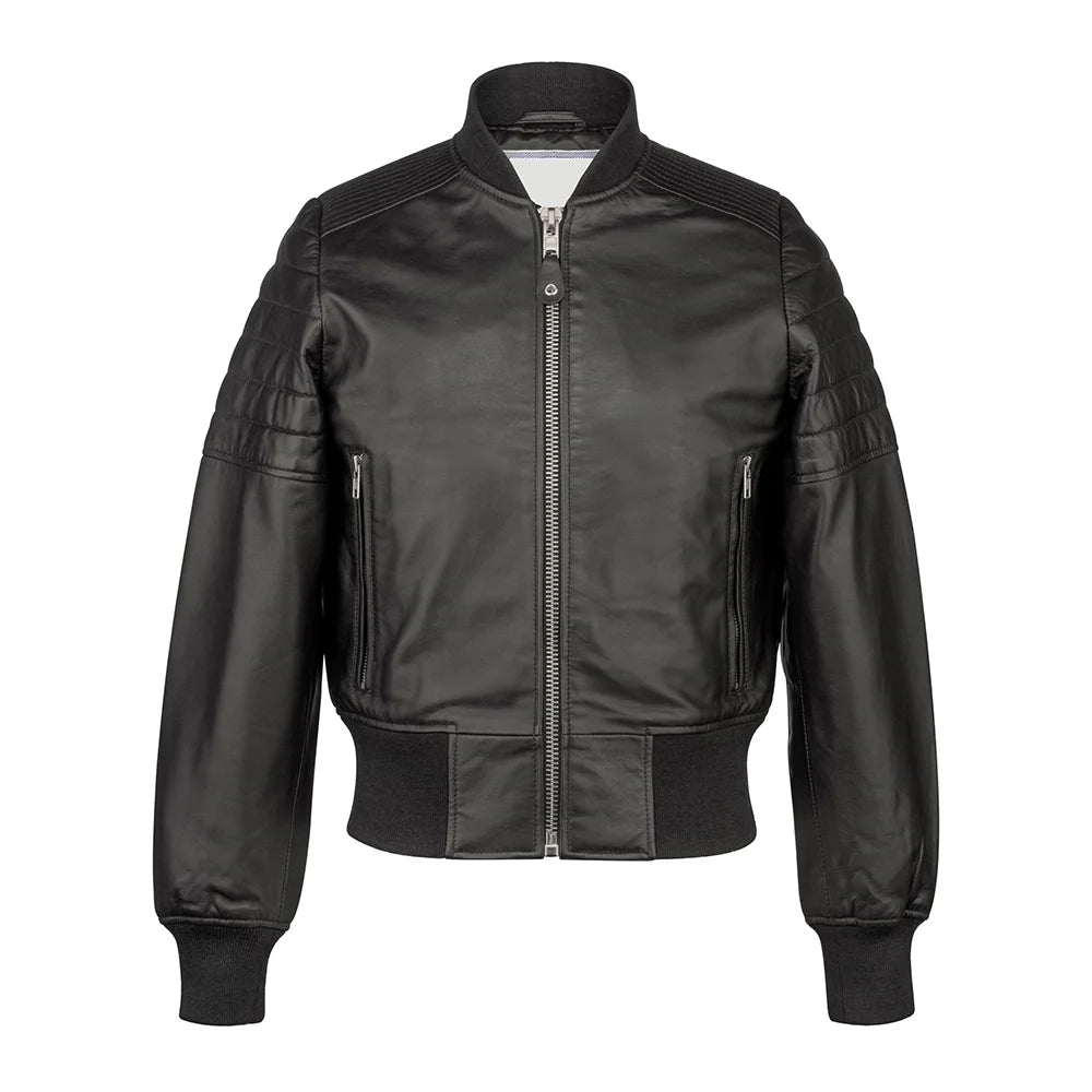 Leather Bomber Jacket image 0
