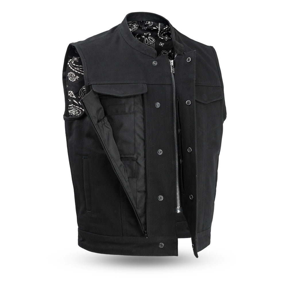 Highland V2 Men's Motorcycle Canvas Vest image 2