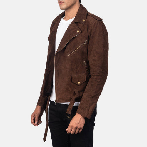 Allaric Alley Mocha Suede Biker Jacket image 1