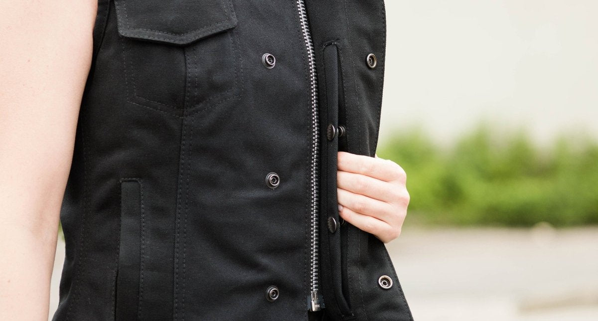 Ludlow Women's Motorcycle Canvas Vest image 2