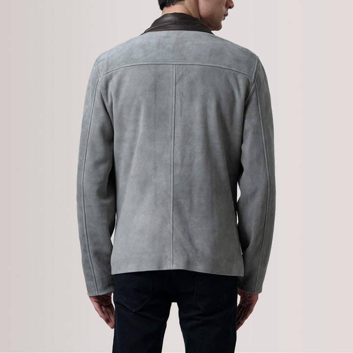Henrik Grey Suede Cafe Racer image 1